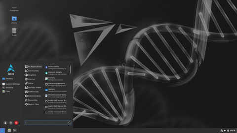 The Cinnamon application menu