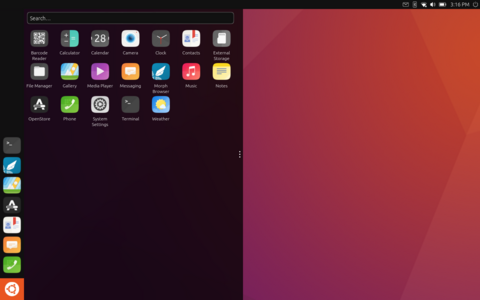 Exploring the Lomiri application menu
